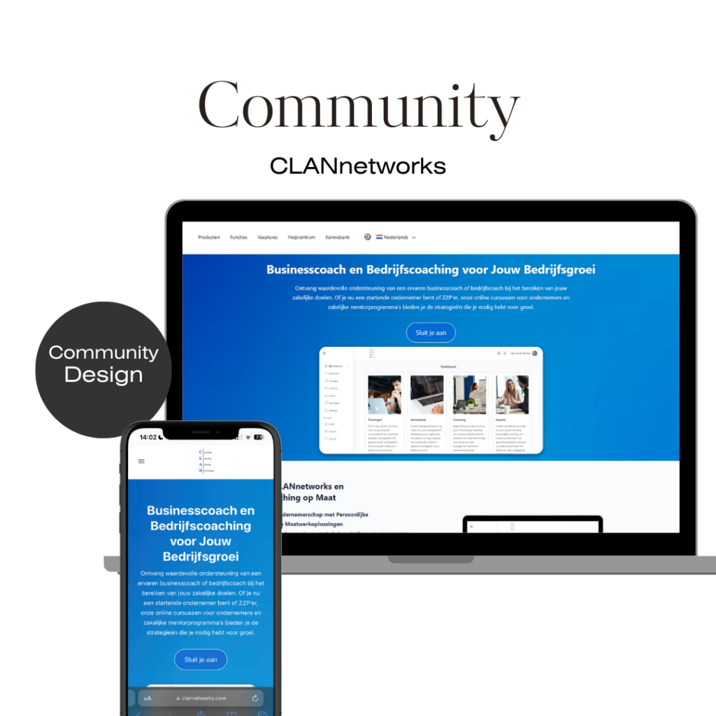 Modern Neutral Website Launch Phone Tablet Mockup Instagram Post (3) Community website laten maken